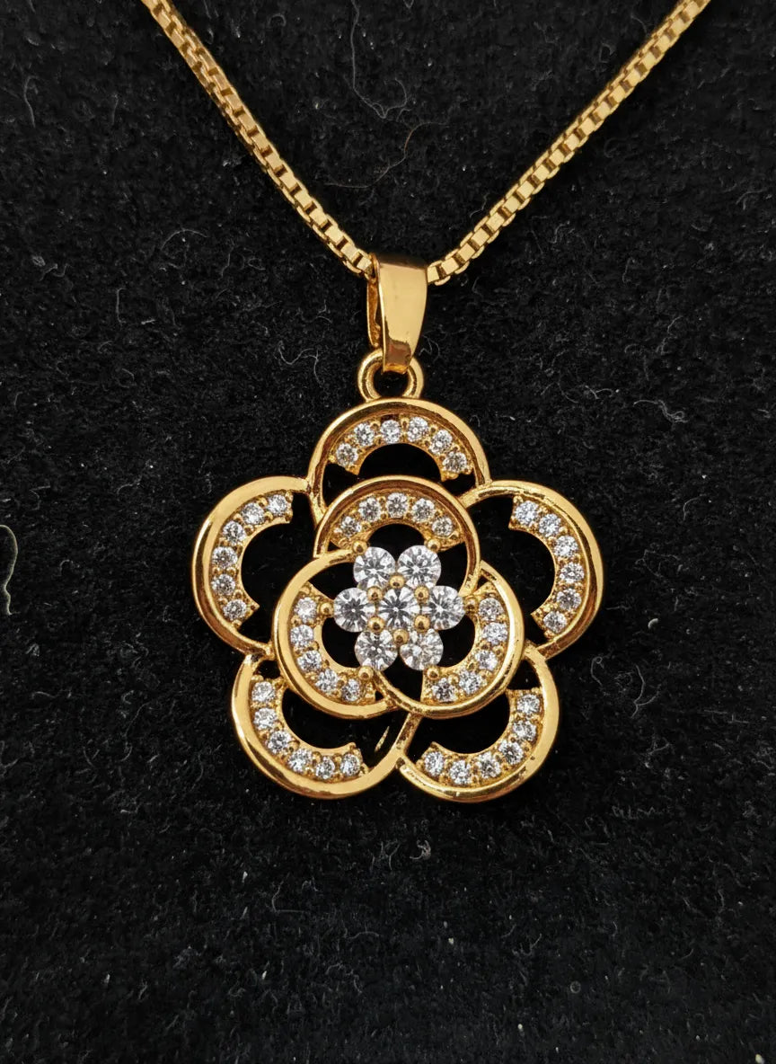 Gilded Petals Pendant