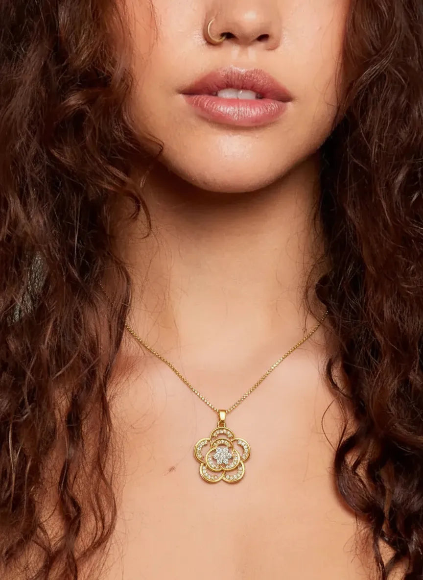 Gilded Petals Pendant