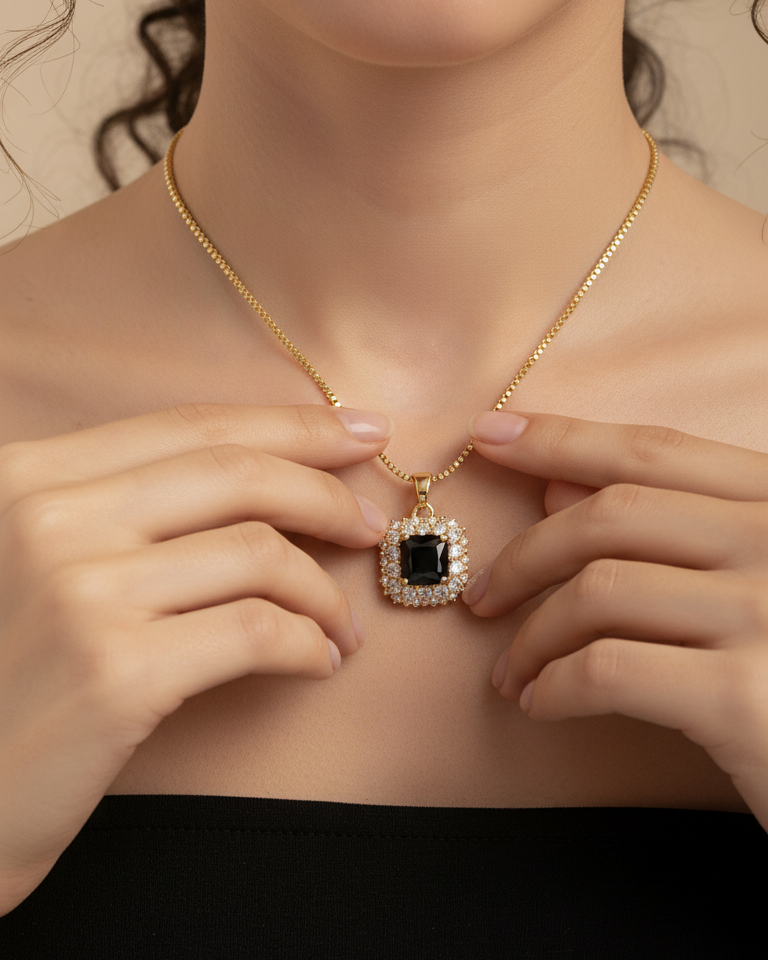 Midnight Halo Pendant Set