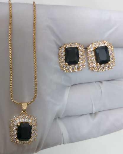 Midnight Halo Pendant Set